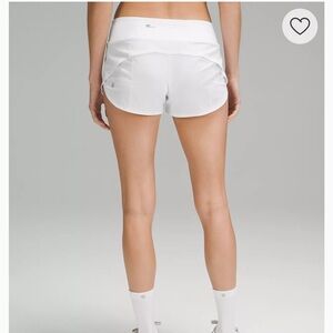 White Speed up Lululemon shorts